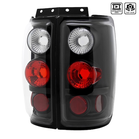 Spec-D Tuning 97-02 Ford Expedition Altezza Tail Light Black LT-EPED97JM-TM